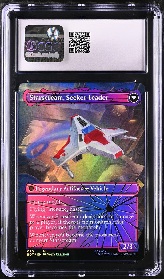 Starscream, Power Hungry | Universes Beyond: Transformers | Mythic Rare | Foil | Shattered Glass | CGC | Gem Mint 10