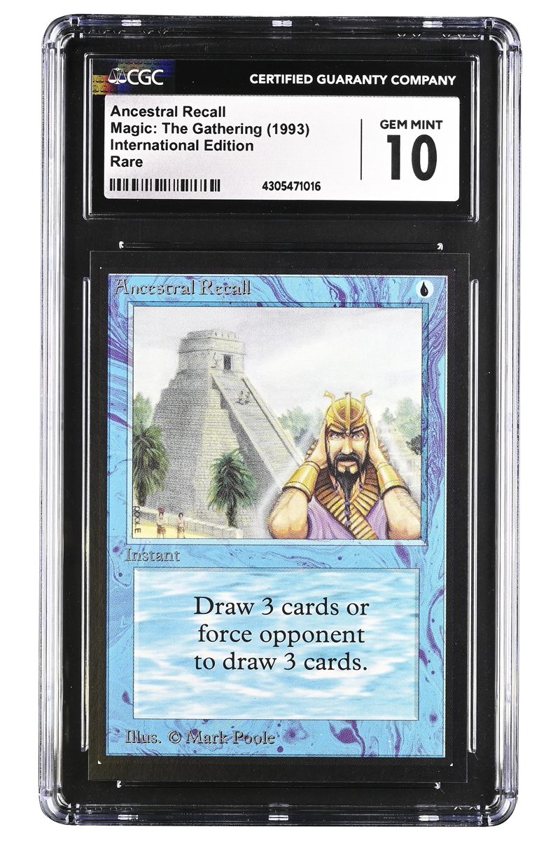 Ancestral Recall | International Edition | Rare | CGC | Gem Mint 10
