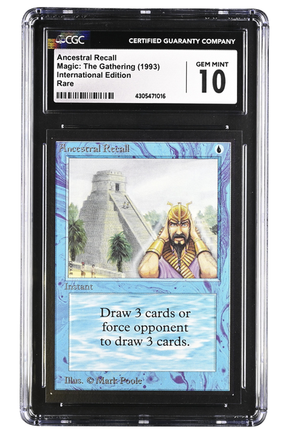 Ancestral Recall | International Edition | Rare | CGC | Gem Mint 10