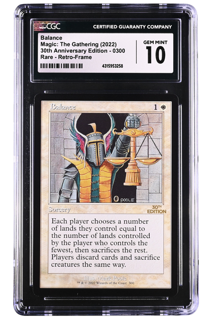 Balance | 30th Anniversary Edition | Rare | CGC | Gem Mint 10