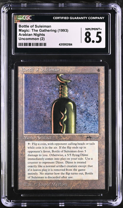 Bottle of Suleiman | Arabian Nights | Uncommon | Non-Foil | CGC | NM/Mint+ 8.5