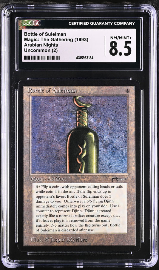 Bottle of Suleiman | Arabian Nights | Uncommon | Non-Foil | CGC | NM/Mint+ 8.5