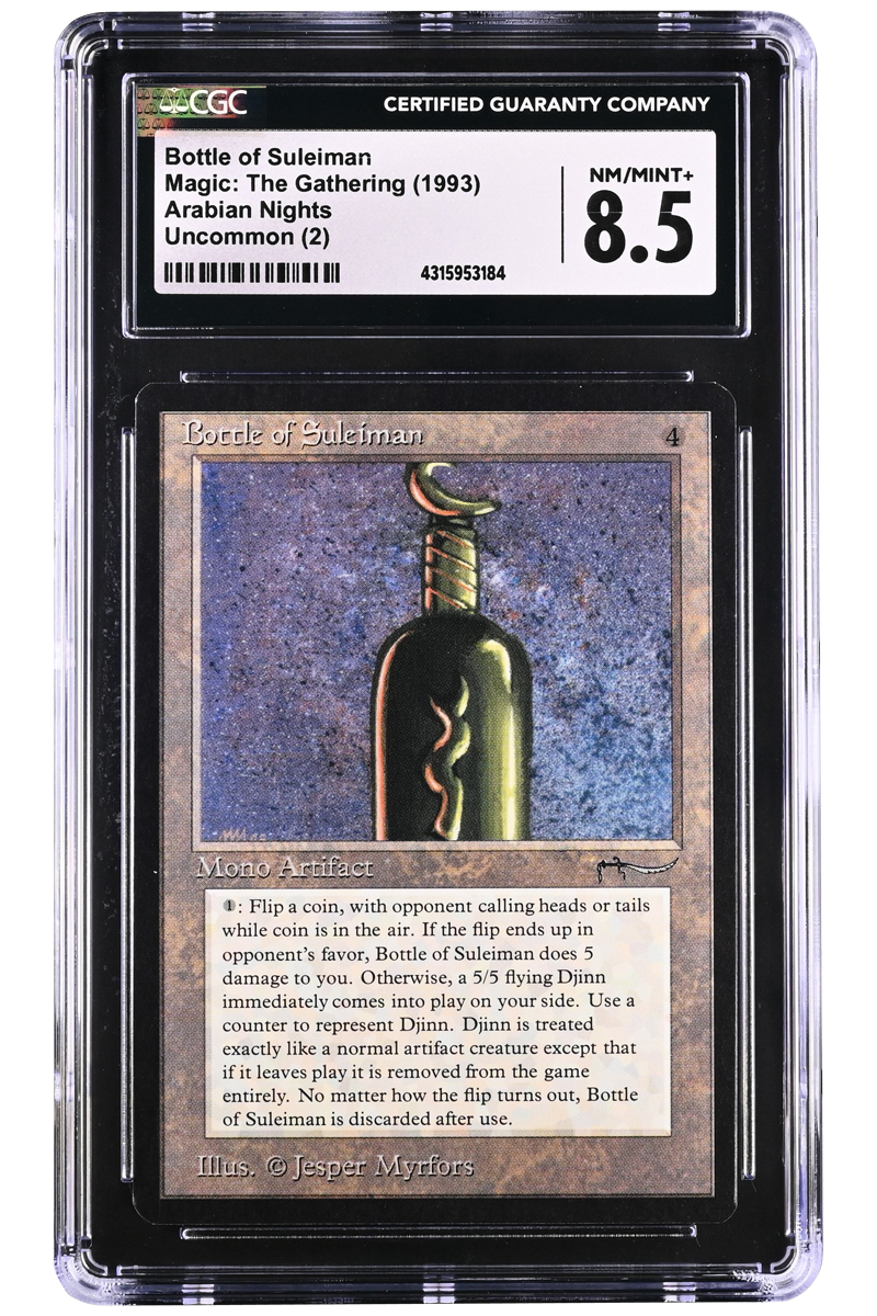 Bottle of Suleiman | Arabian Nights | Uncommon | Non-Foil | CGC | NM/Mint+ 8.5