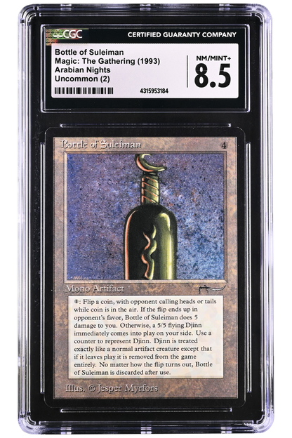 Bottle of Suleiman | Arabian Nights | Uncommon | Non-Foil | CGC | NM/Mint+ 8.5