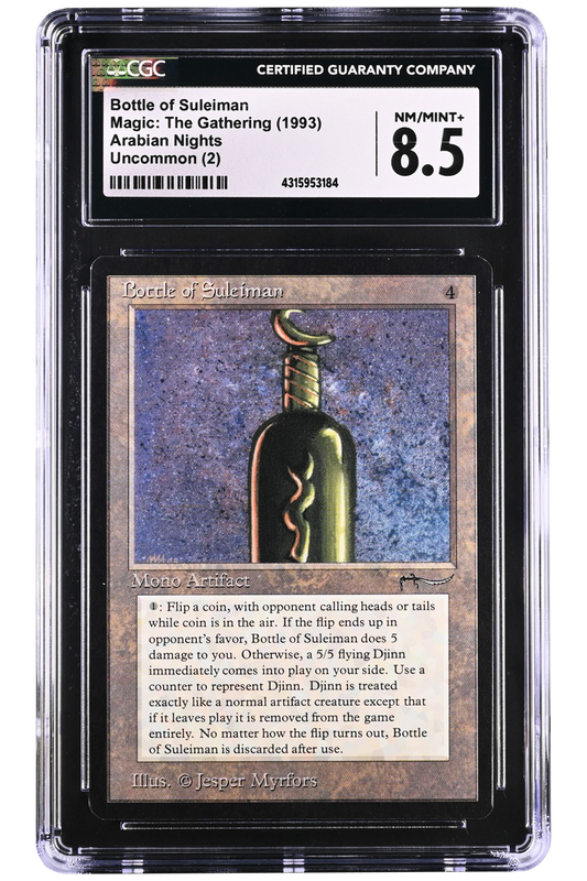 Bottle of Suleiman | Arabian Nights | Uncommon | Non-Foil | CGC | NM/Mint+ 8.5
