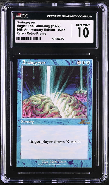 Braingeyser | 30th Anniversary Edition | Rare | CGC | Gem Mint 10
