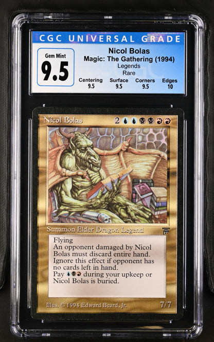 Nicol Bolas | Legends | CGC | Rare | Gem Mint 9.5