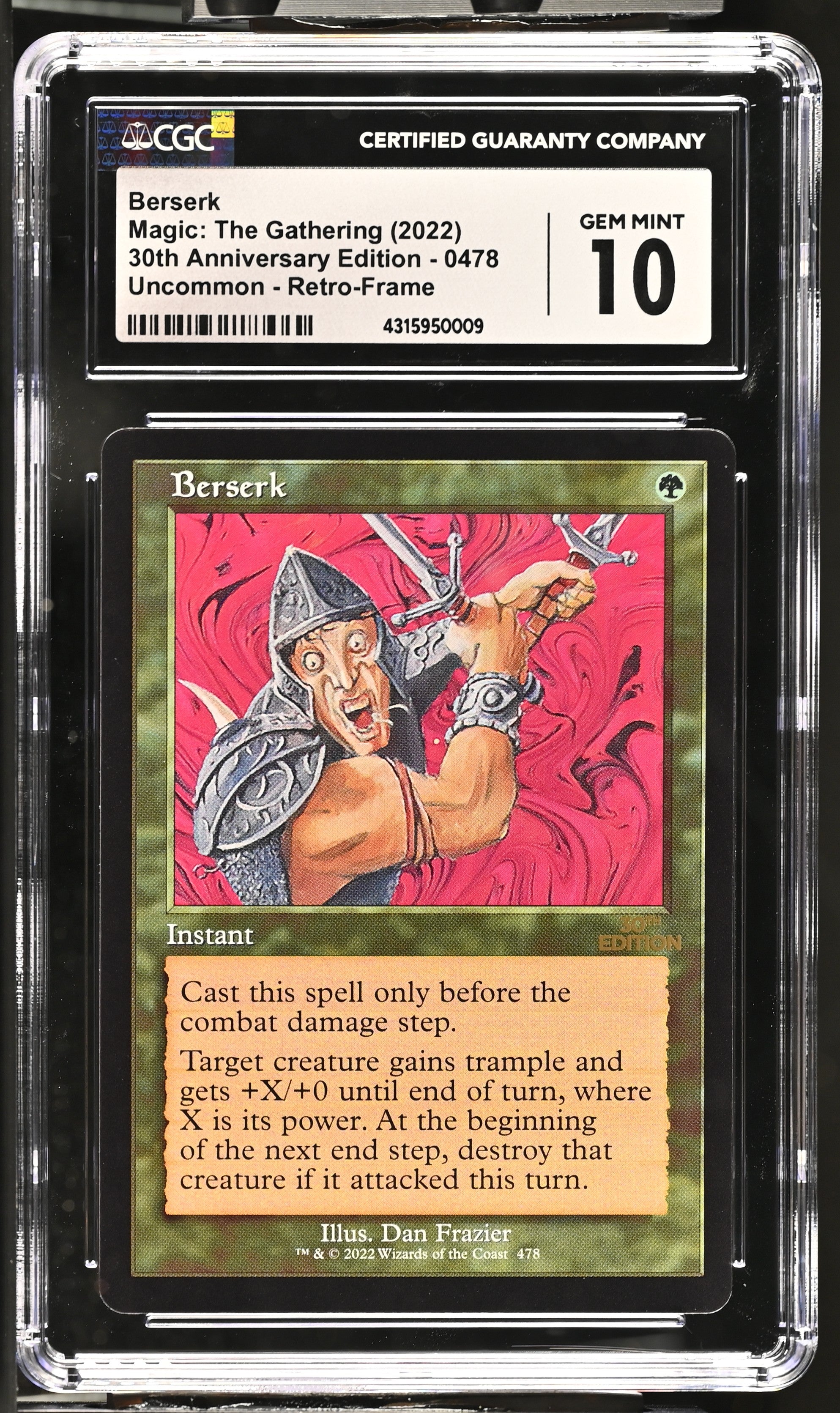 Berserk | 30th Anniversary Edition | Uncommon | Retro-Frame | CGC | Gem Mint 10