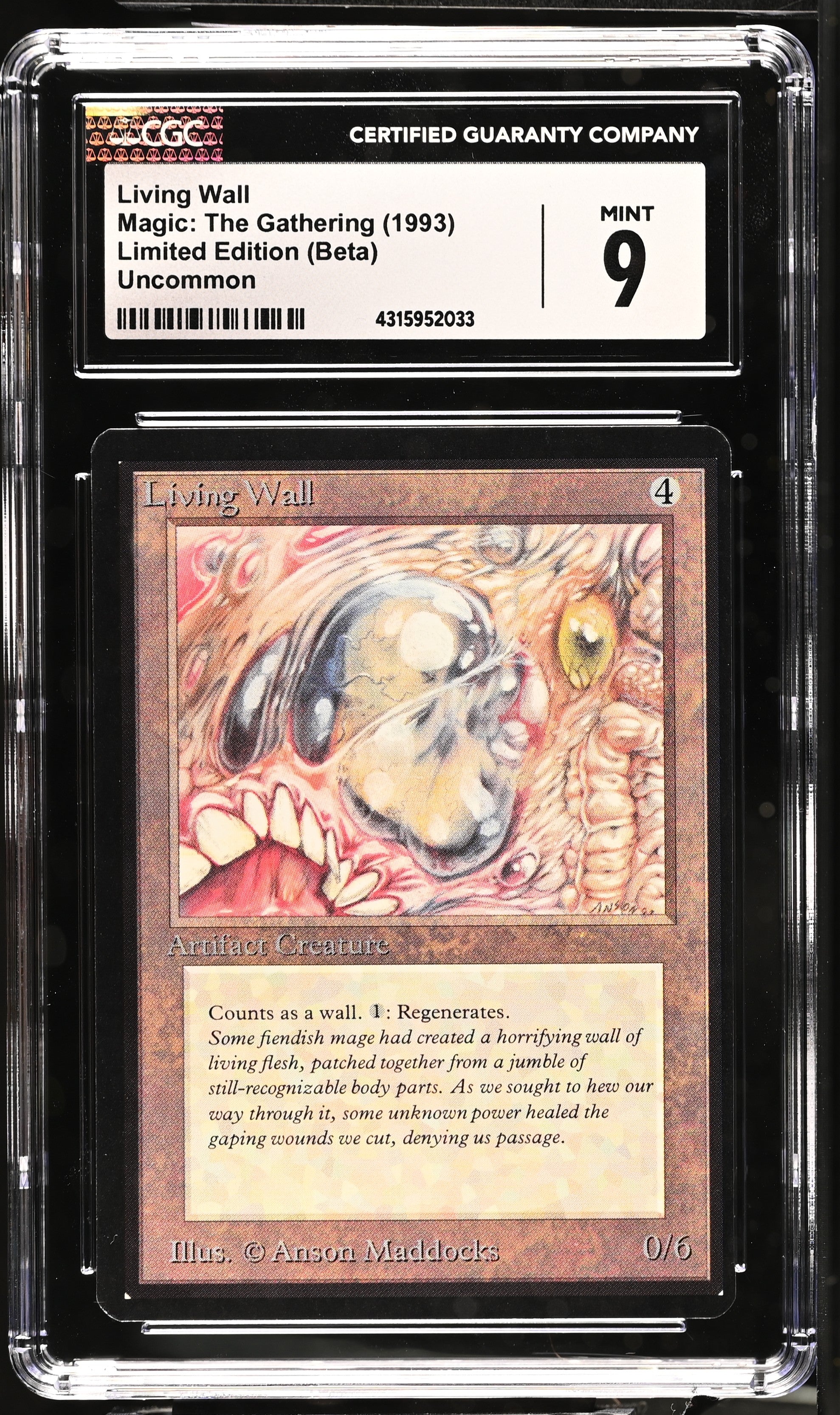 Living Wall | Limited Edition (Beta) | Uncommon | Non-Foil | CGC | Mint 9