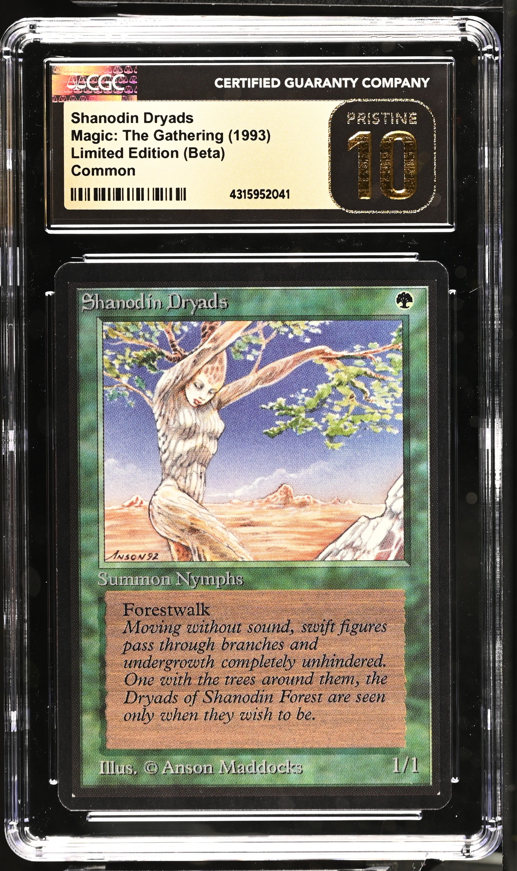 Shanodin Dryads | Limited Edition (Beta) | Common | Non-Foil | CGC | Pristine 10