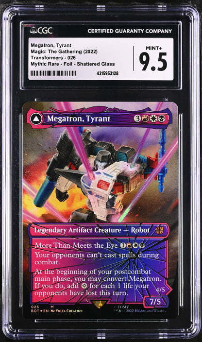 Megatron, Tyrant | Universes Beyond: Transformers | Mythic Rare | Foil | Shattered Glass | CGC | Mint+ 9.5