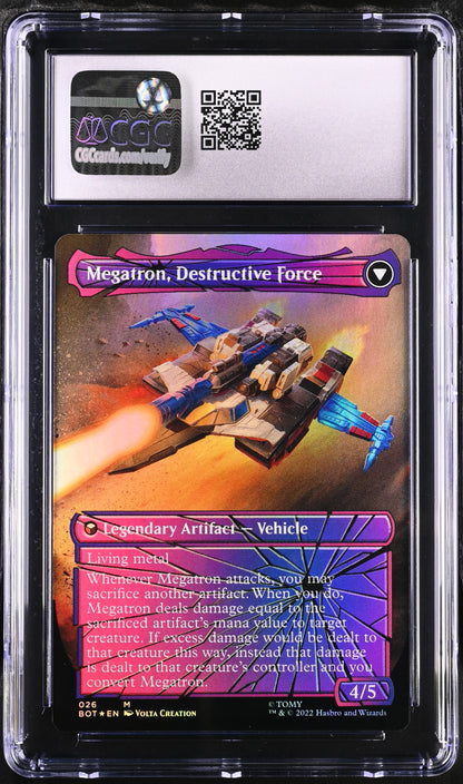 Megatron, Tyrant | Universes Beyond: Transformers | Mythic Rare | Foil | Shattered Glass | CGC | Mint+ 9.5