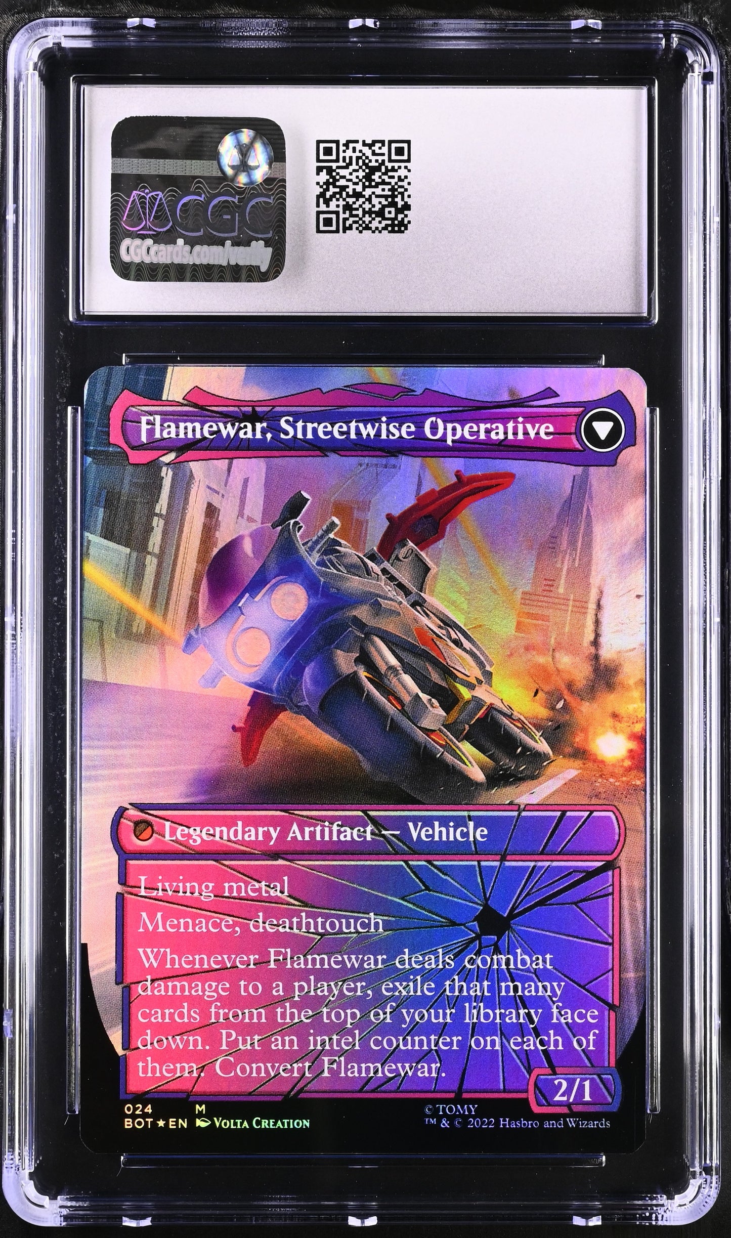 Flamewar, Brash Veteran | Universes Beyond: Transformers | Mythic Rare | Foil | Shattered Glass | CGC | Gem Mint 10