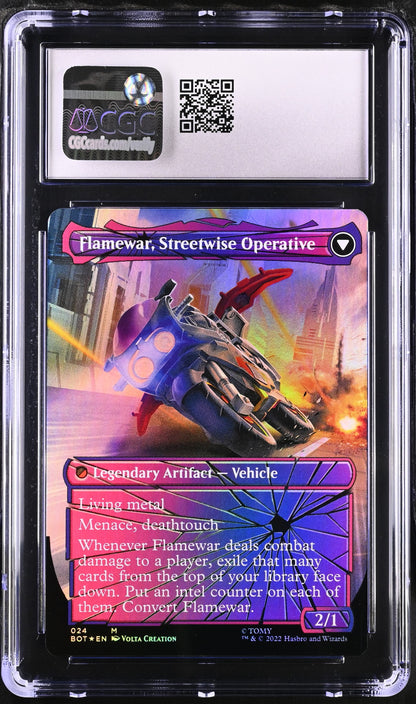 Flamewar, Brash Veteran | Universes Beyond: Transformers | Mythic Rare | Foil | Shattered Glass | CGC | Gem Mint 10