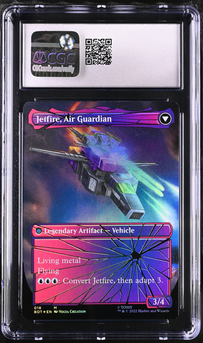 Jetfire, Ingenious Scientist | Universes Beyond: Transformers | Mythic Rare | Foil | Shattered Glass | CGC | Gem Mint 10