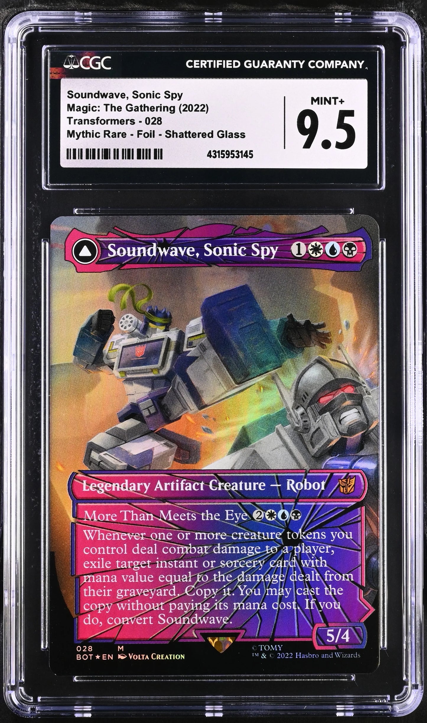 Slicer, Hired Muscle | Universes Beyond: Transformers | Mythic Rare | Foil | Shattered Glass | CGC | Gem Mint 10