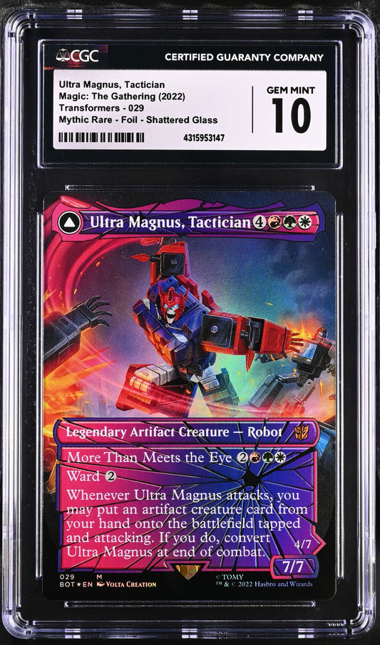 Ultra Magnus, Tactician | Universes Beyond: Transformers | Mythic Rare | Foil | Shattered Glass | CGC | Gem Mint 10