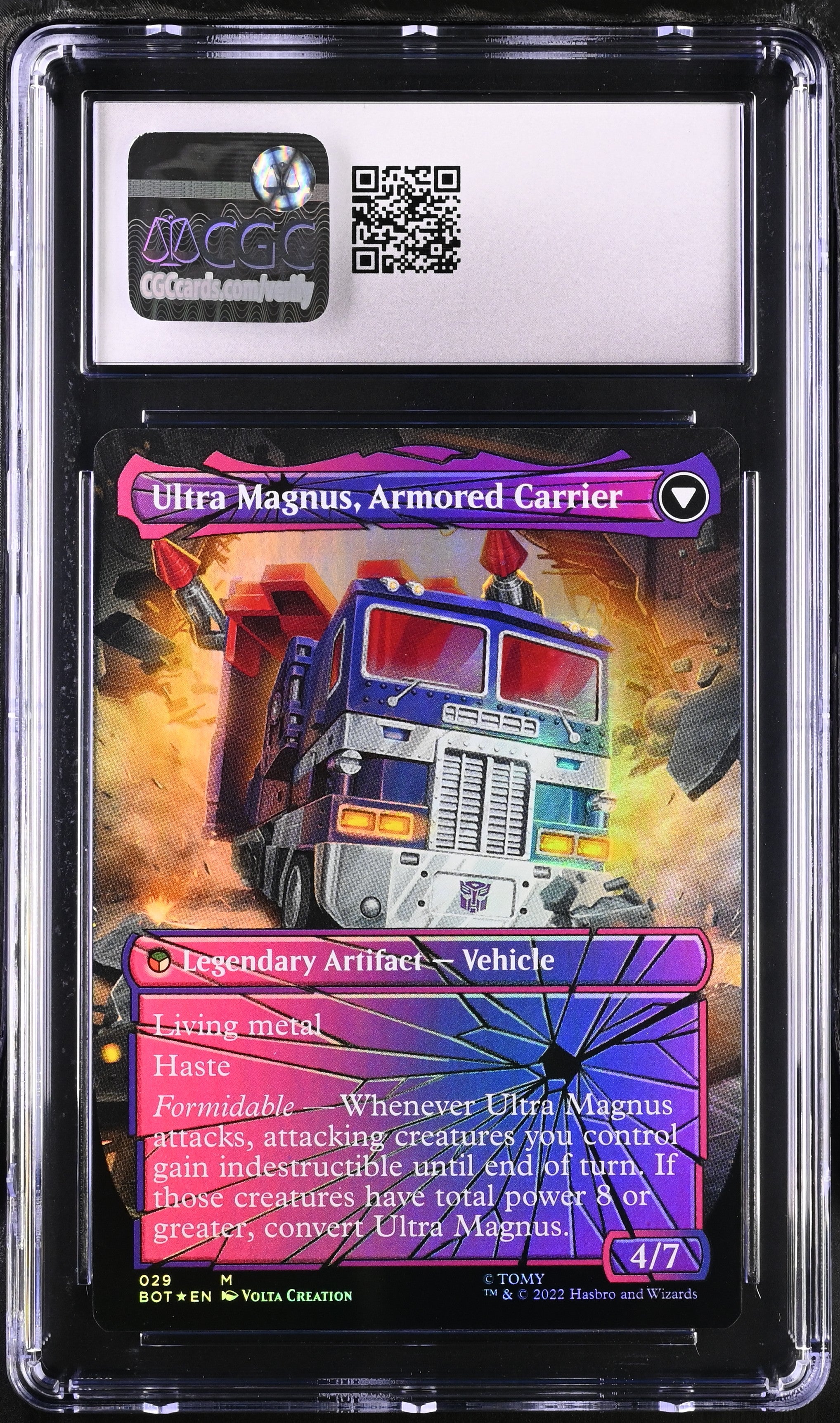 Ultra Magnus, Tactician | Universes Beyond: Transformers | Mythic Rare | Foil | Shattered Glass | CGC | Gem Mint 10