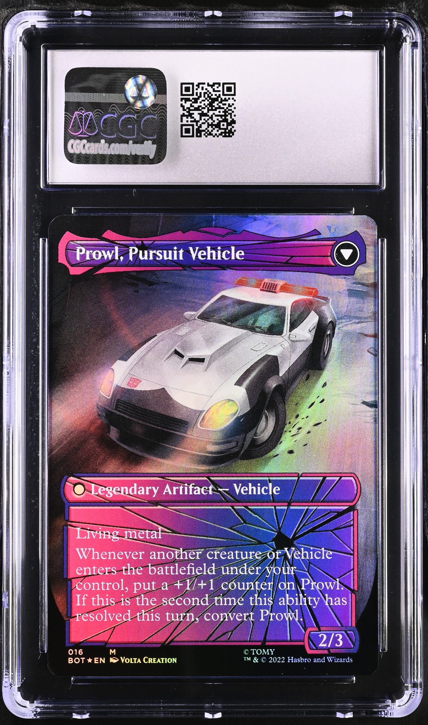 Prowl, Stoic Strategist | Universes Beyond: Transformers | Mythic Rare | Foil | Shattered Glass | CGC | Gem Mint 10