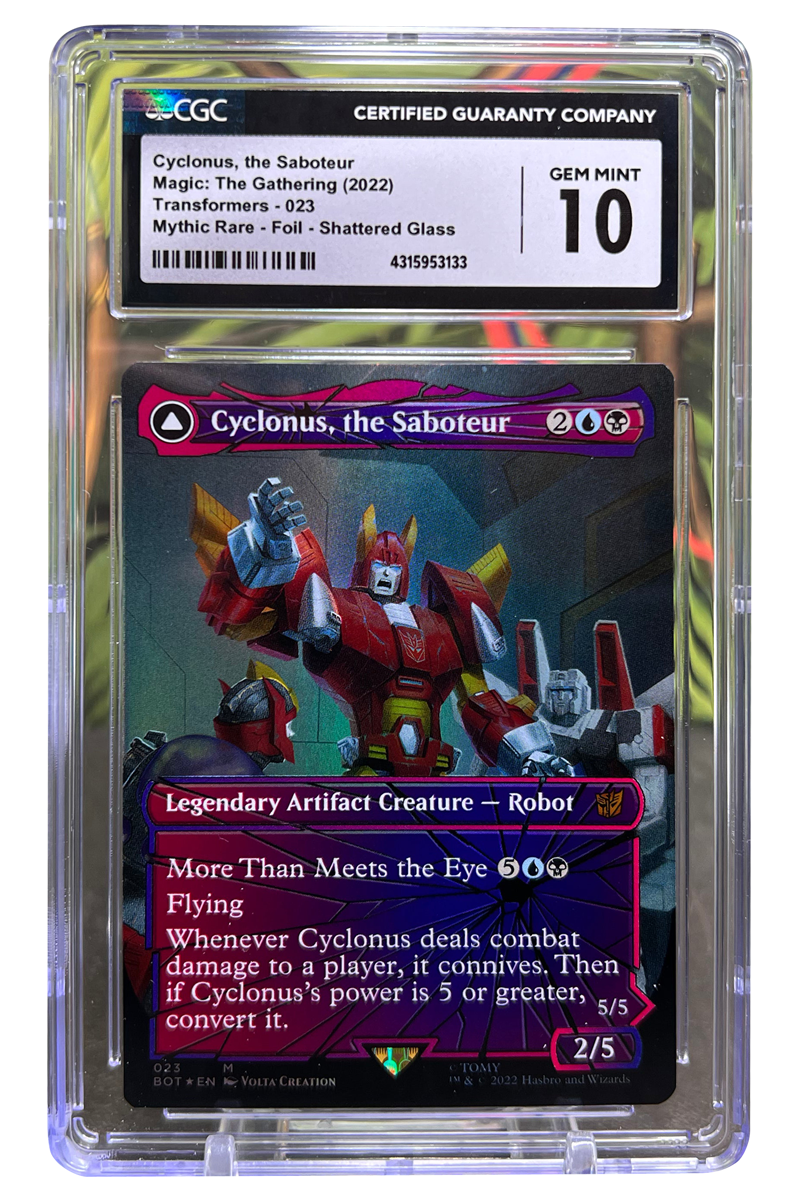 Cyclonus, the Saboteur | Universes Beyond: Transformers | Mythic Rare | Foil | Shattered Glass | CGC | Gem Mint 10