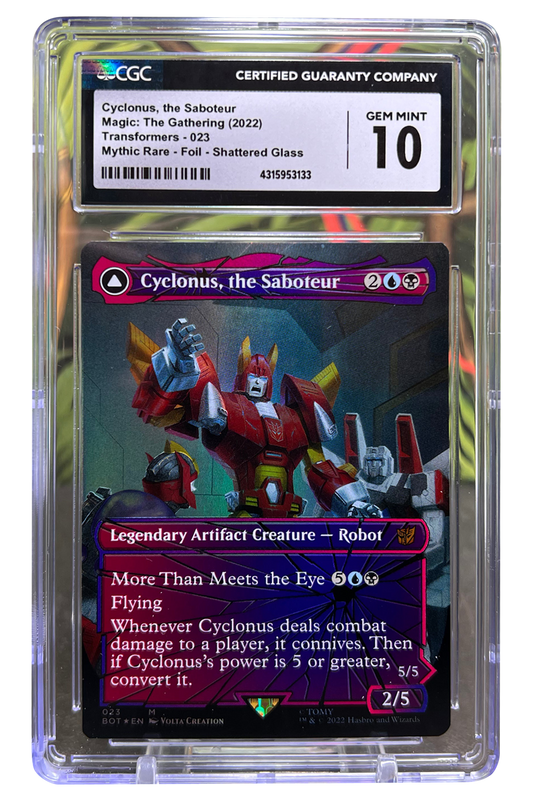 Cyclonus, the Saboteur | Universes Beyond: Transformers | Mythic Rare | Foil | Shattered Glass | CGC | Gem Mint 10