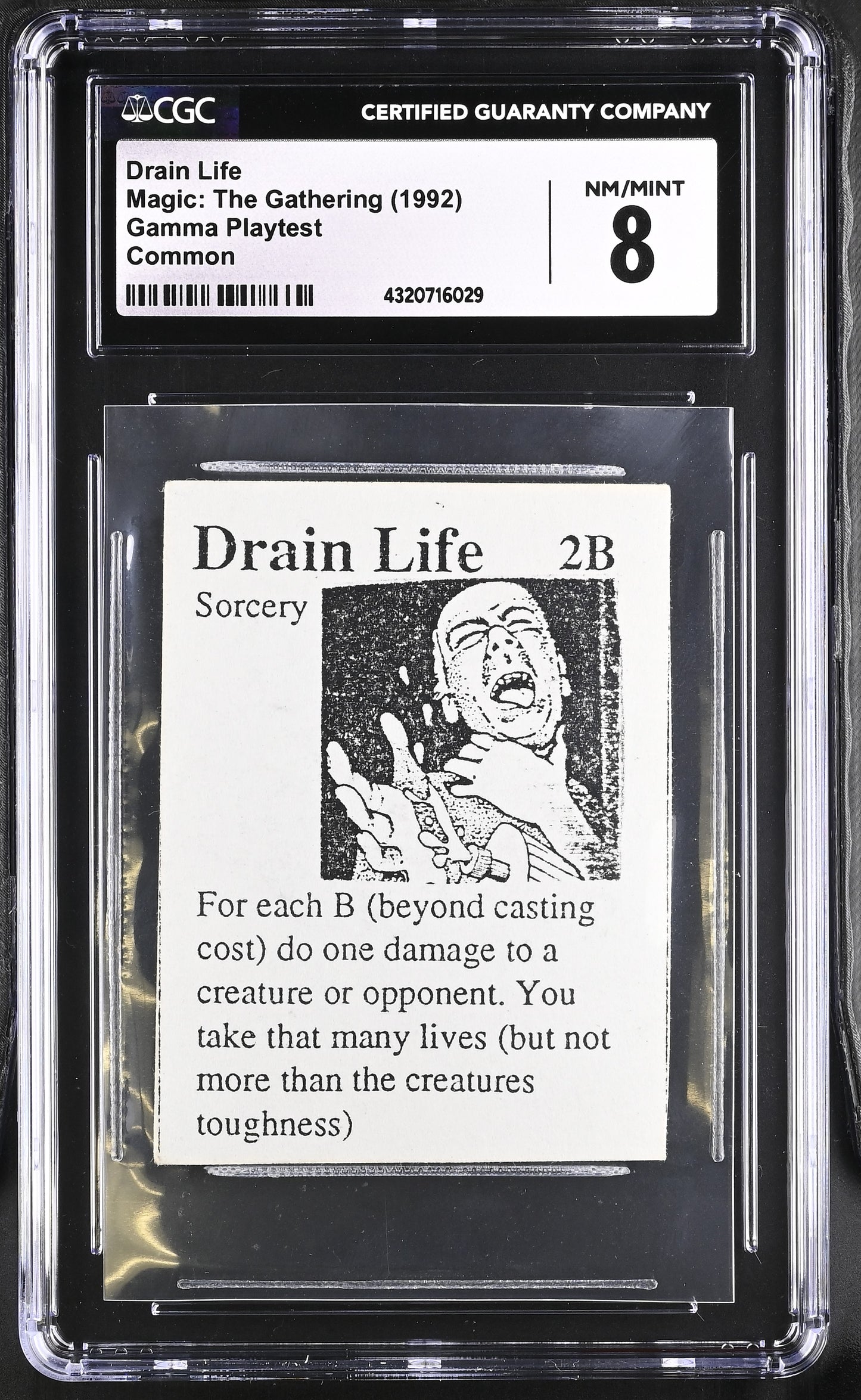 Drain Life | Gamma Playtest | CGC | NM/Mint 8