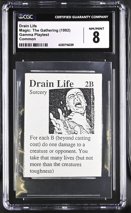 Drain Life | Gamma Playtest | CGC | NM/Mint 8
