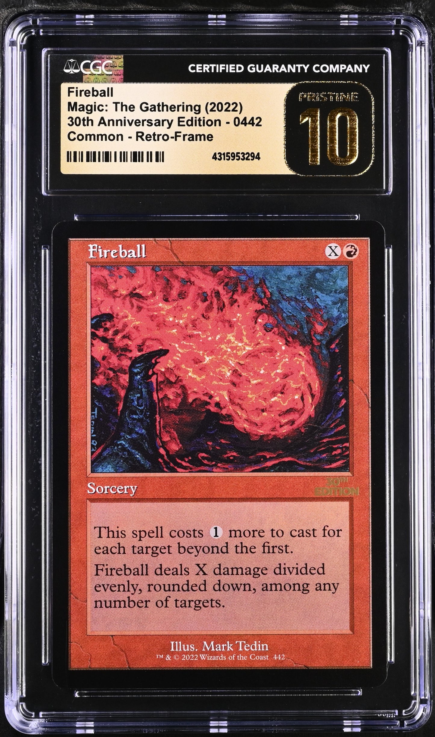 Fireball | 30th Anniversary Edition | Common | CGC | Pristine 10