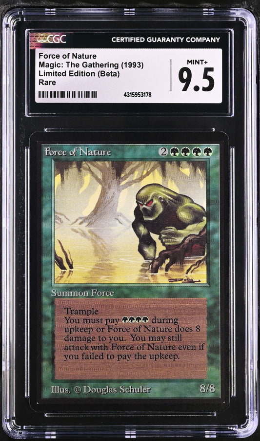 Force of Nature | Limited Edition (Beta) | Rare | Non-Foil | CGC | Mint+ 9.5