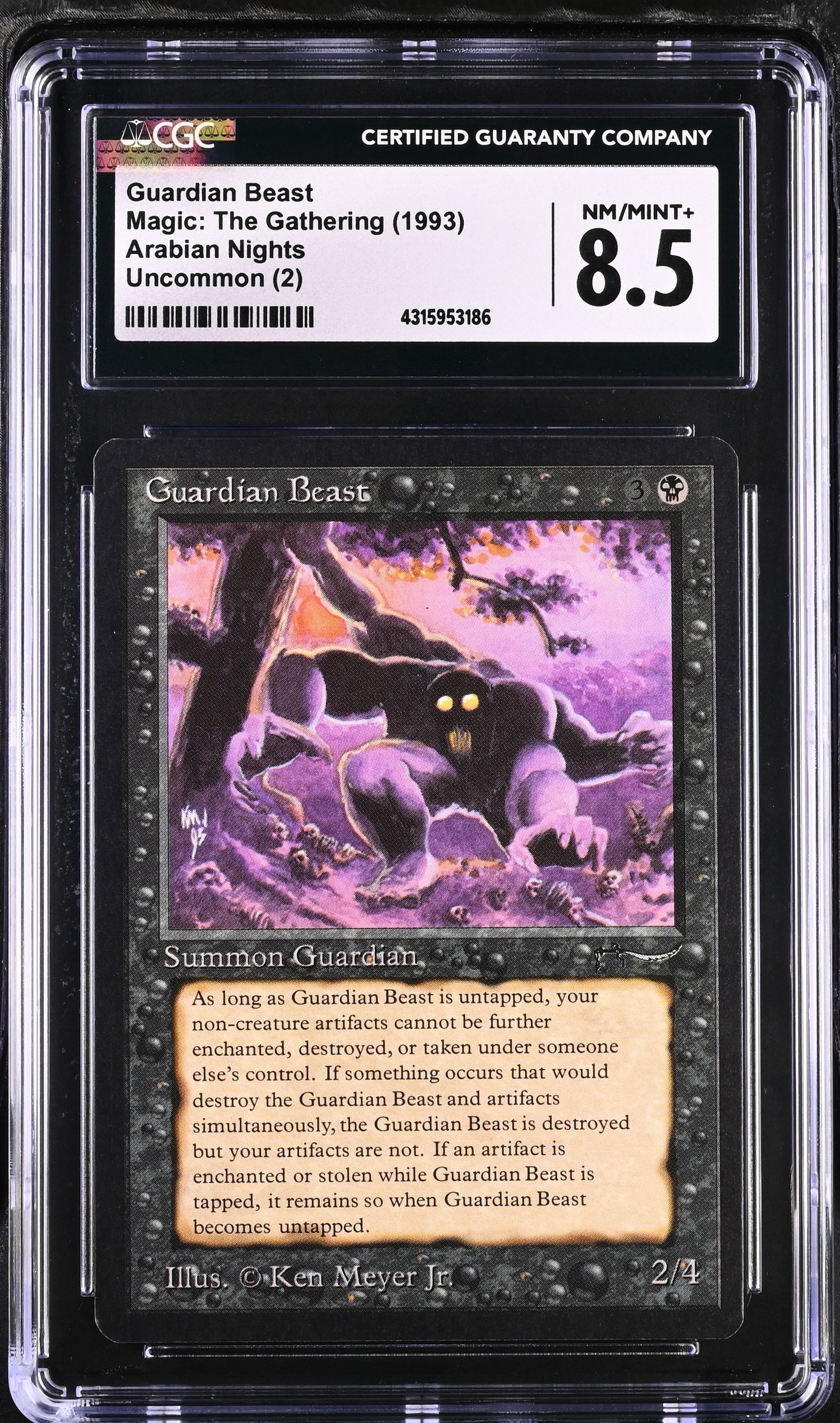 Guardian Beast | Arabian Nights | Rare | Non-Foil | CGC | NM/Mint+ 8.5