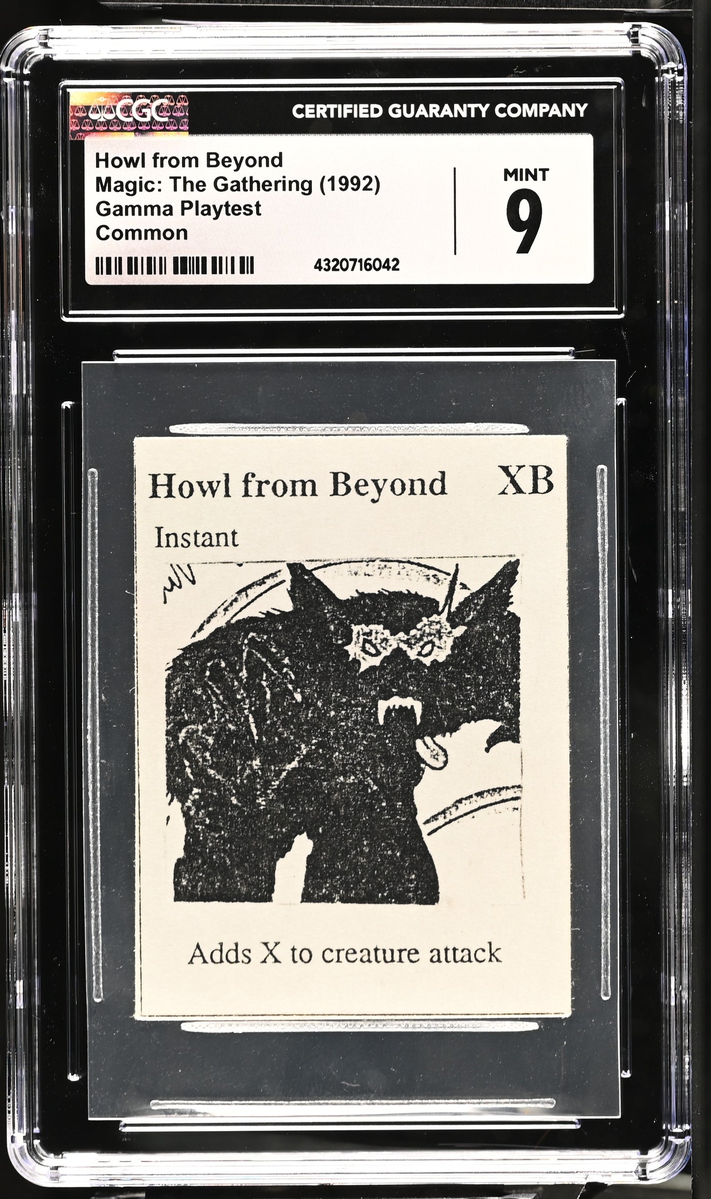 Howl from Beyond | Gamma Playtest | CGC | Mint 9