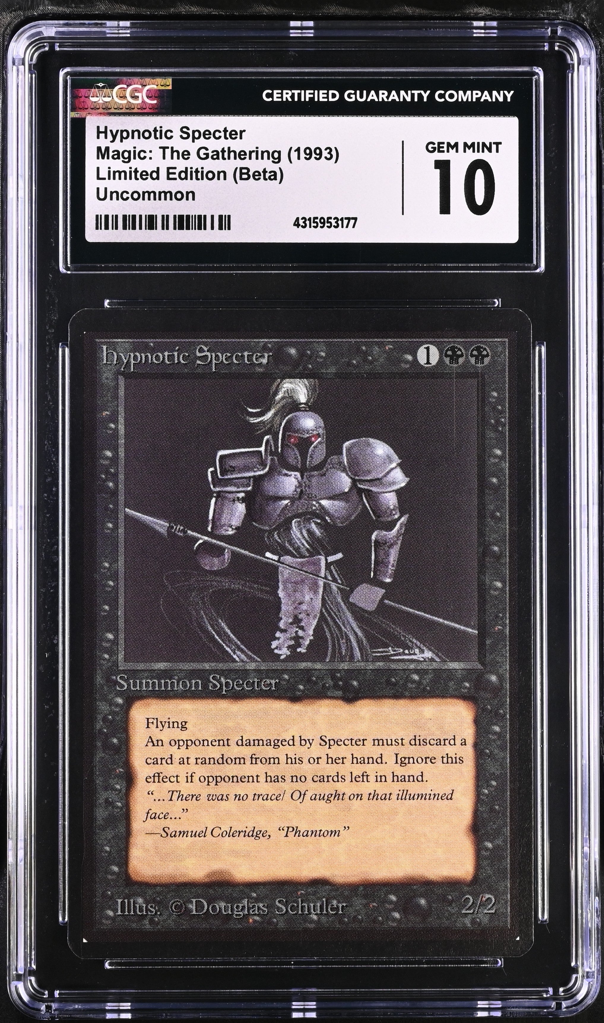 Hypnotic Specter | Limited Edition (Beta) | Uncommon | Non-Foil | CGC | Gem Mint 10