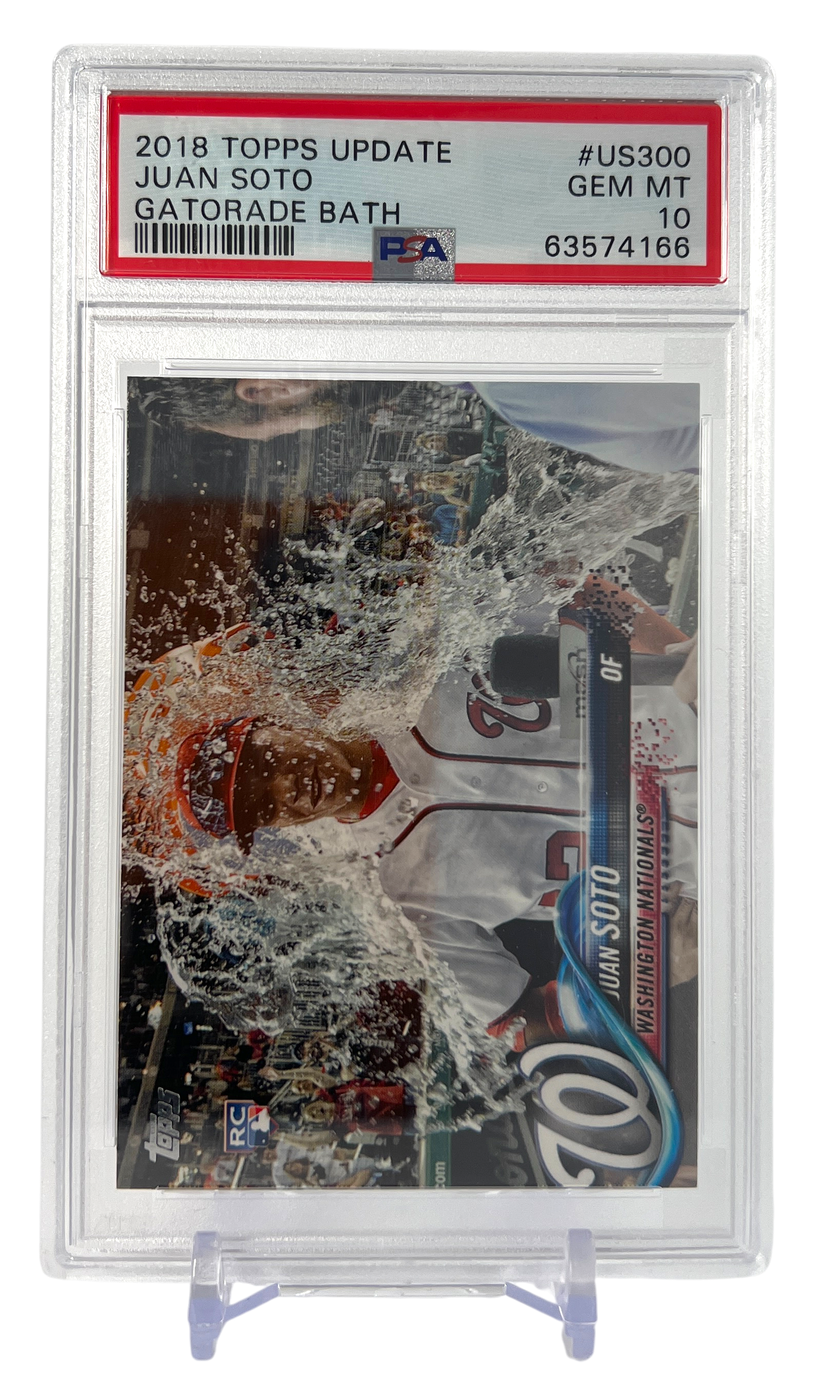 Juan Soto 2018 Topps Update | PSA 10 | Gatorade Bath | SSP #US300