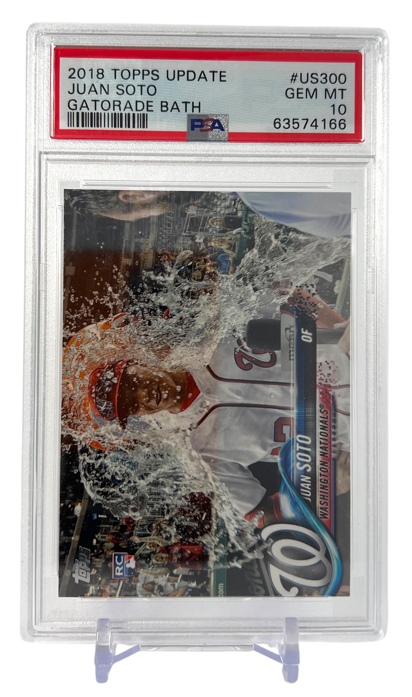 Juan Soto 2018 Topps Update | PSA 10 | Gatorade Bath | SSP #US300