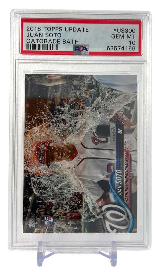 Juan Soto 2018 Topps Update | PSA 10 | Gatorade Bath | SSP #US300