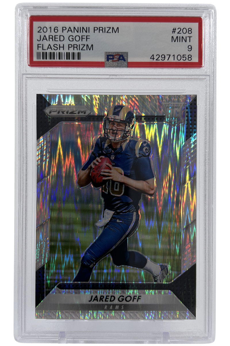 Jared Goff 2016 Panini Prizm | PSA 9 | Flash Prizm Rookie | #208 | POP 34
