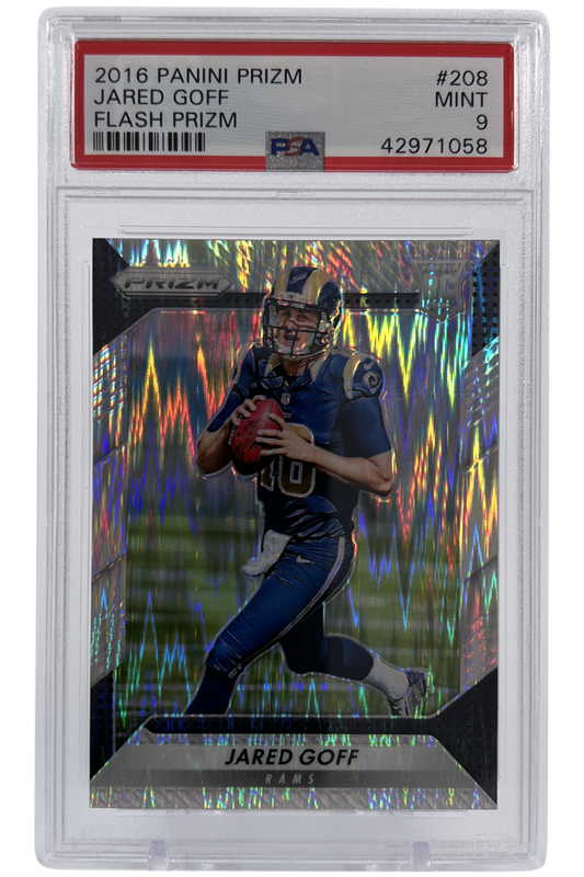 Jared Goff 2016 Panini Prizm | PSA 9 | Flash Prizm Rookie | #208 | POP 34