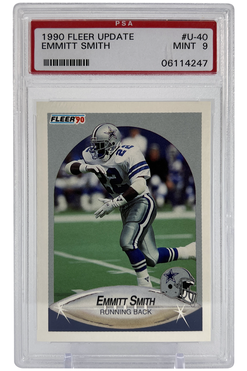 Emmitt Smith 1990 Fleer Update | PSA 9  | Rookie RC | #U-40