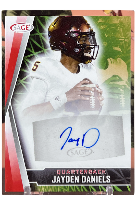 Jayden Daniels 2022 Sage Hit Auto Rookie| Red Autographs | SP #A-JD