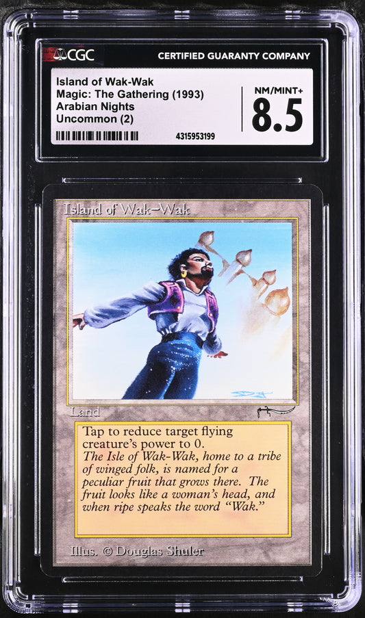 Island of Wak-Wak | Arabian Nights | Rare | Non-Foil | CGC | NM/Mint+ 8.5