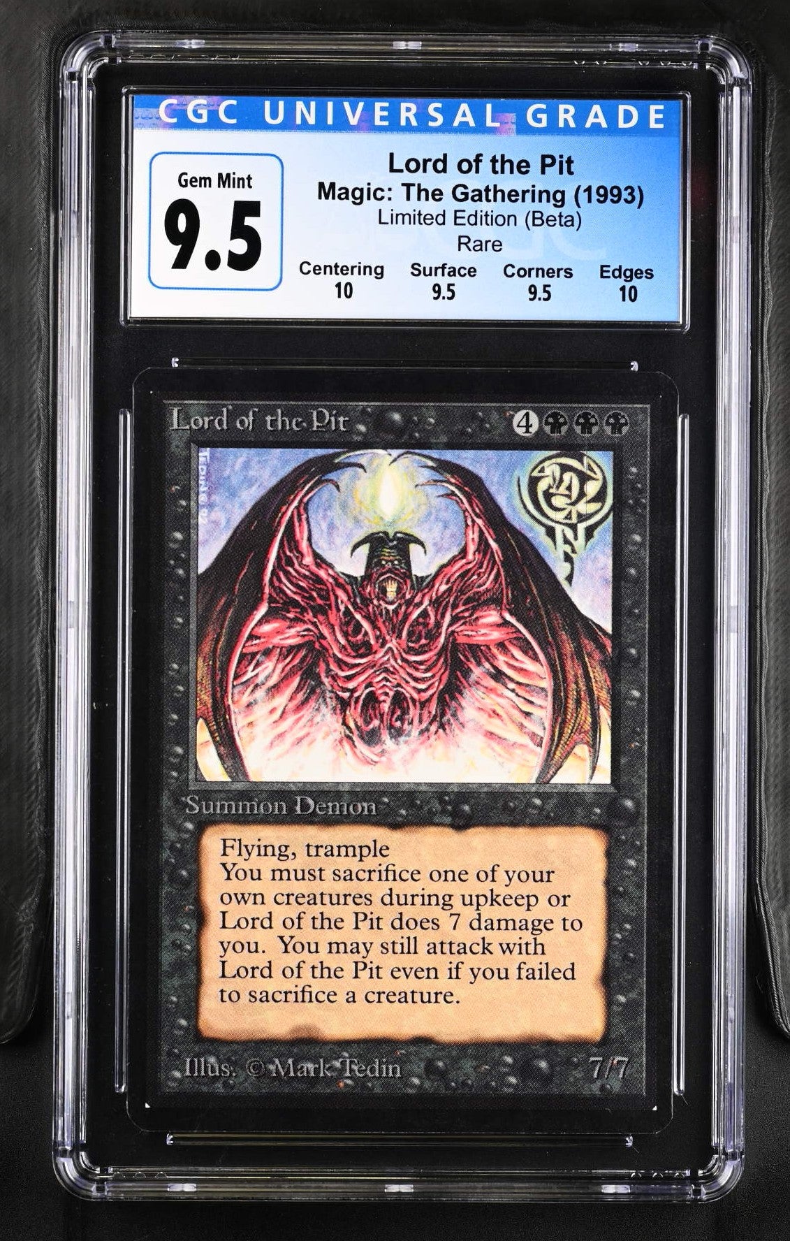 Lord of the Pit | Limited Edition (Beta) | Rare | Non-Foil | CGC | Gem Mint 9.5
