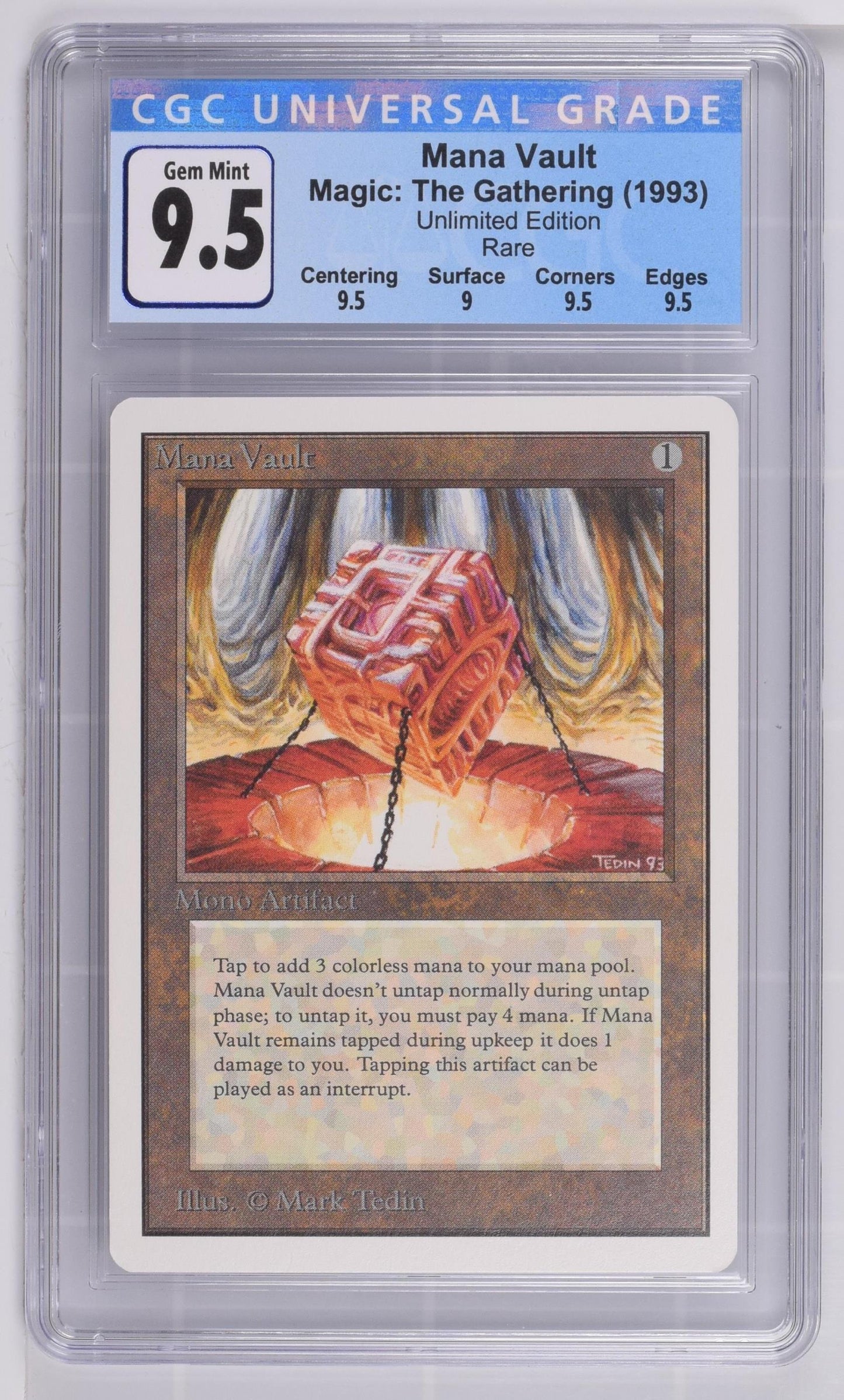 Mana Vault | Unlimited Edition | Rare | CGC | Gem Mint 9.5