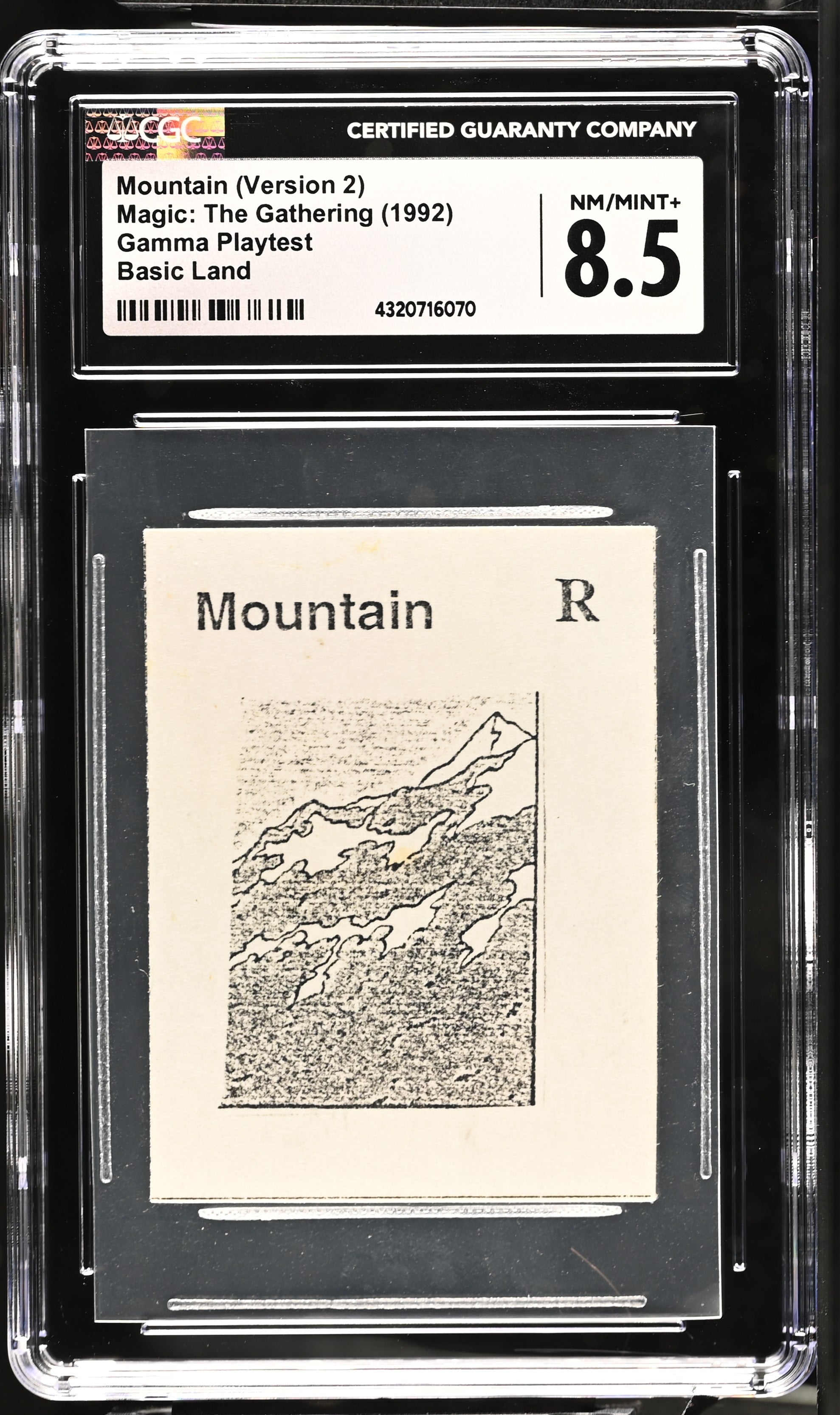 Mountain (Version 2) | Gamma Playtest | CGC | NM/Mint+ 8.5