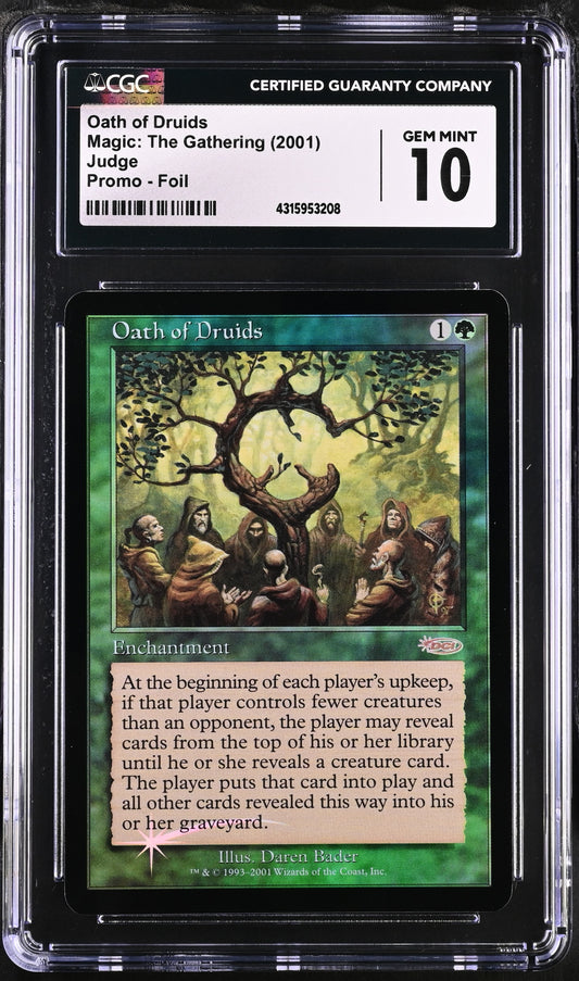 Oath of Druids | Judge Gift Cards 2019 Promos | Rare | CGC | Gem Mint 10