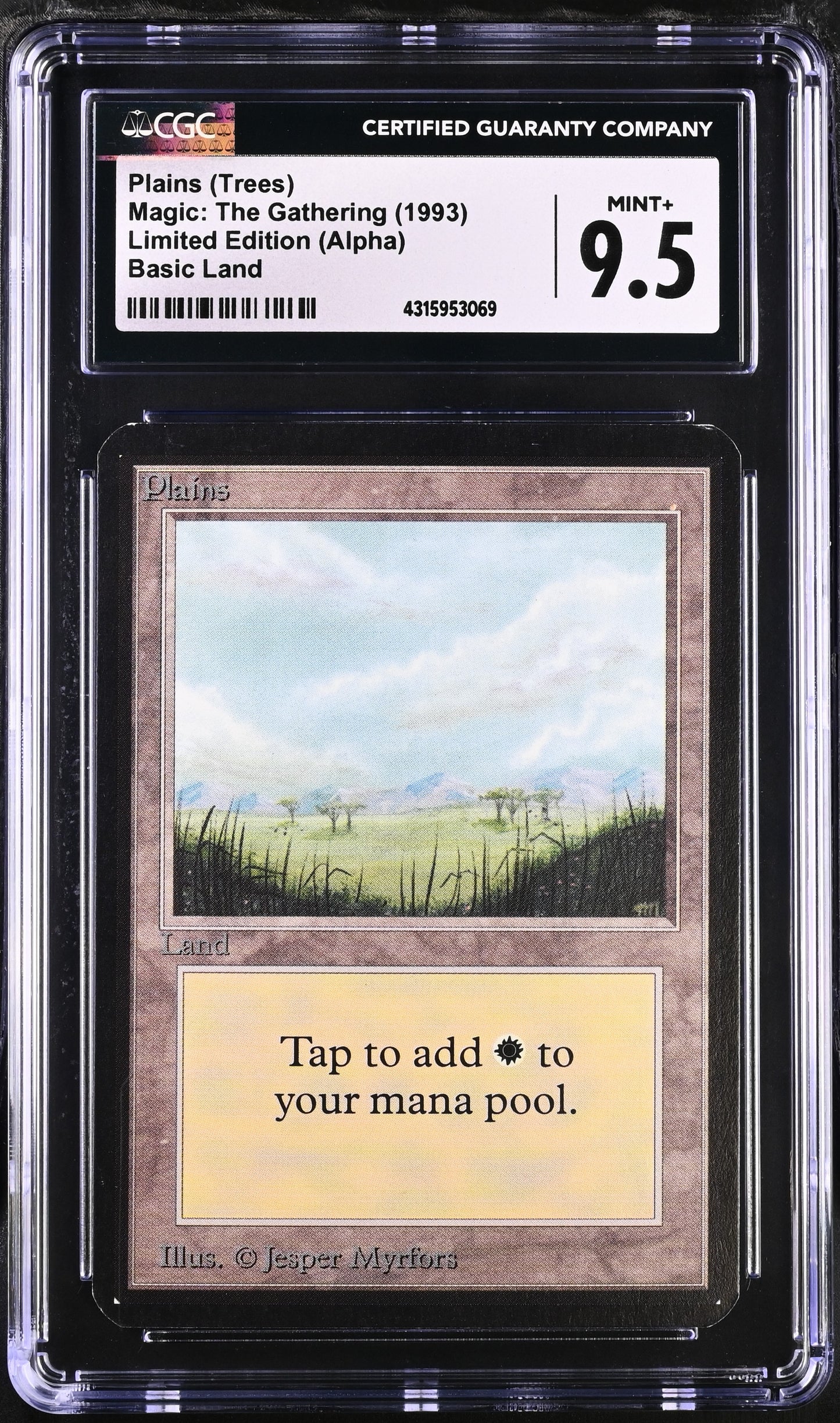 Plains (Trees) | Limited Edition (Alpha) | Common | Non-Foil | CGC | Mint 9.5