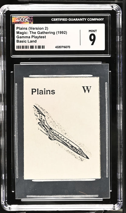 Plains (Version 2) | Gamma Playtest | CGC | Mint 9