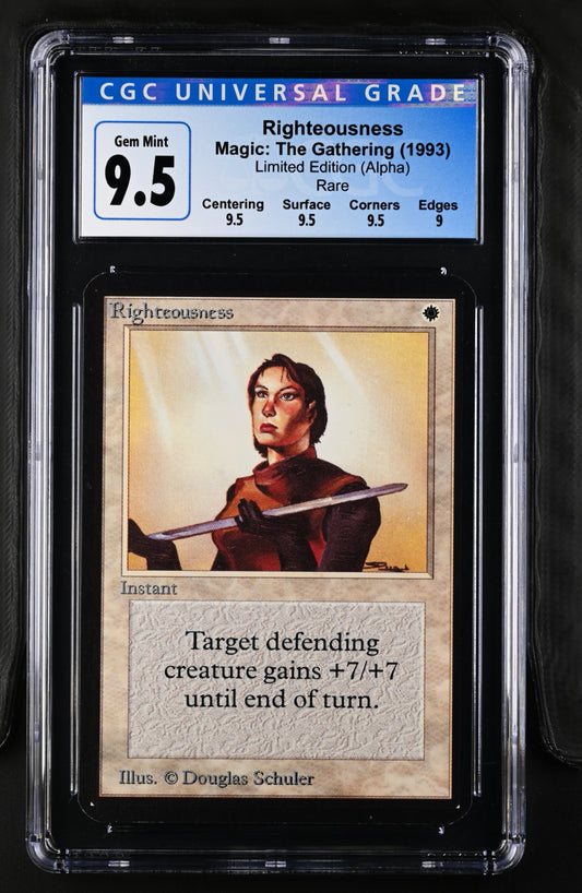 Righteousness | Limited Edition (Alpha) | Rare | Non-Foil | CGC | Gem Mint 9.5