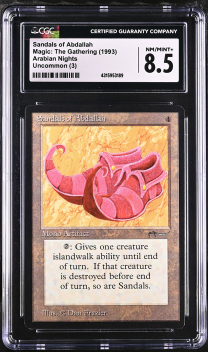 Sandals of Abdallah | Arabian Nights | Uncommon | Non-Foil | CGC | NM/Mint+ 8.5