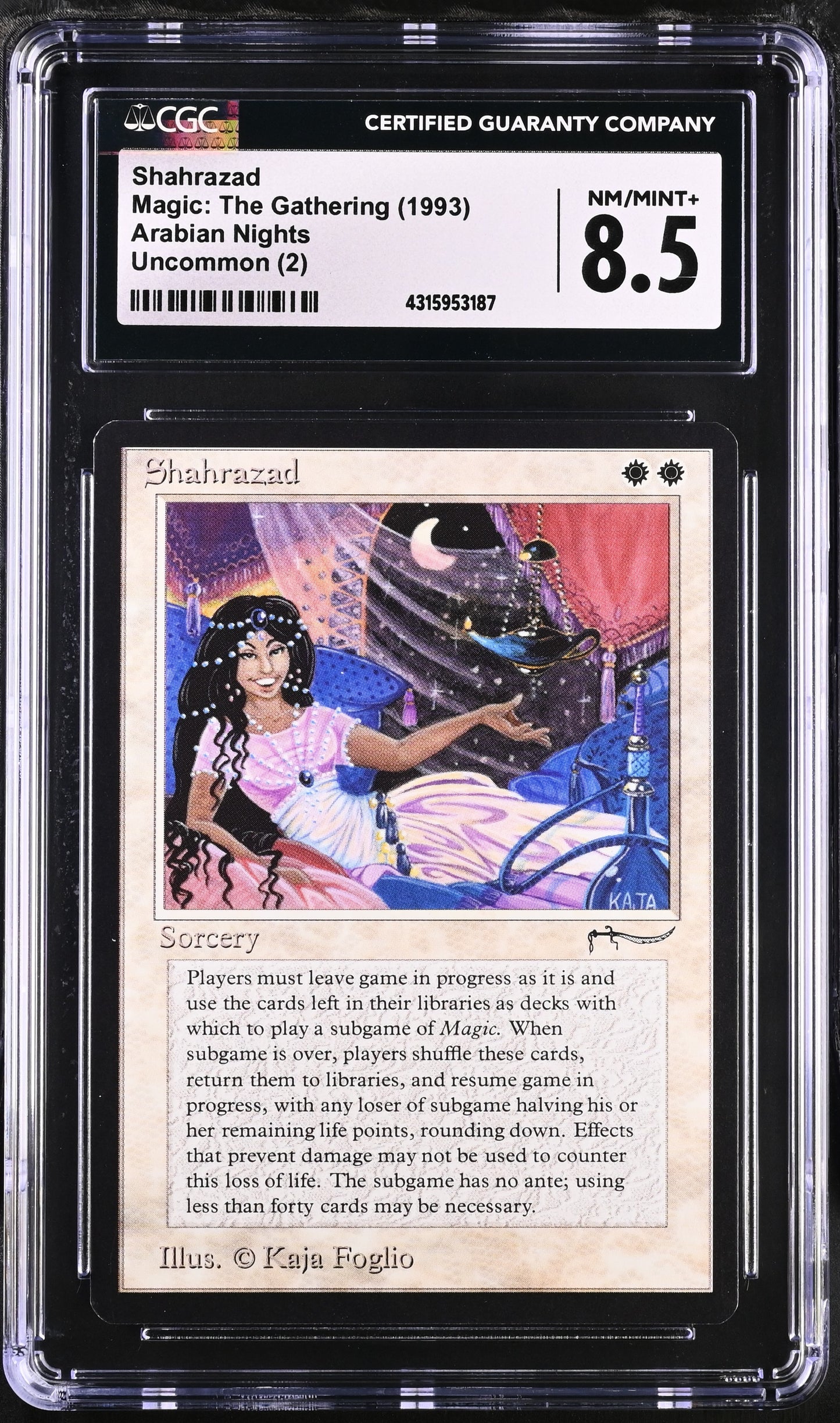Shahrazad | Arabian Nights | Rare | Non-Foil | CGC | NM/Mint+ 8.5
