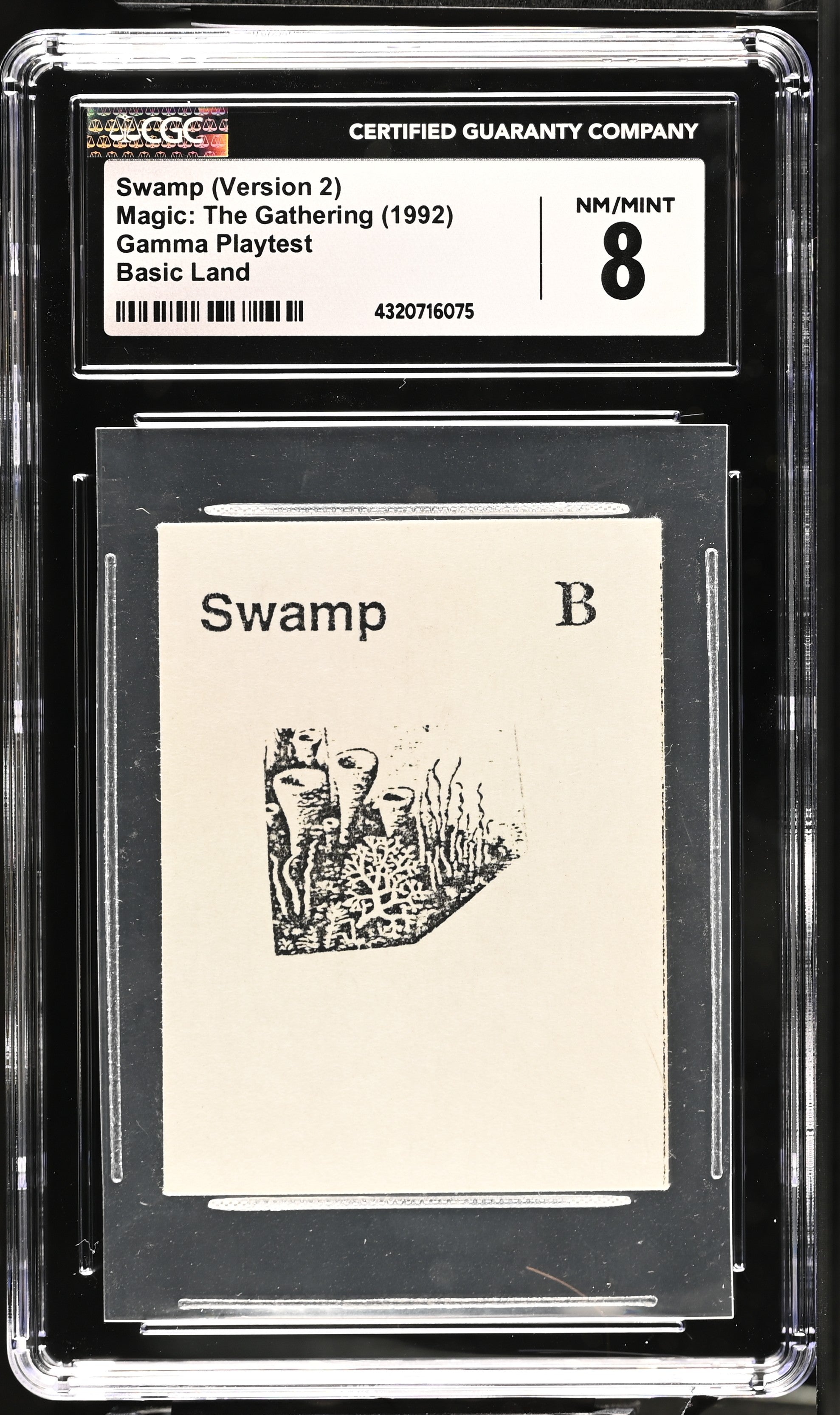 Swamp (Version 2) | Gamma Playtest | CGC | NM/Mint 8